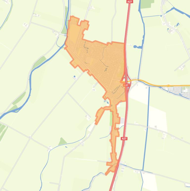 Kaart van de buurt Nieuwendijk.