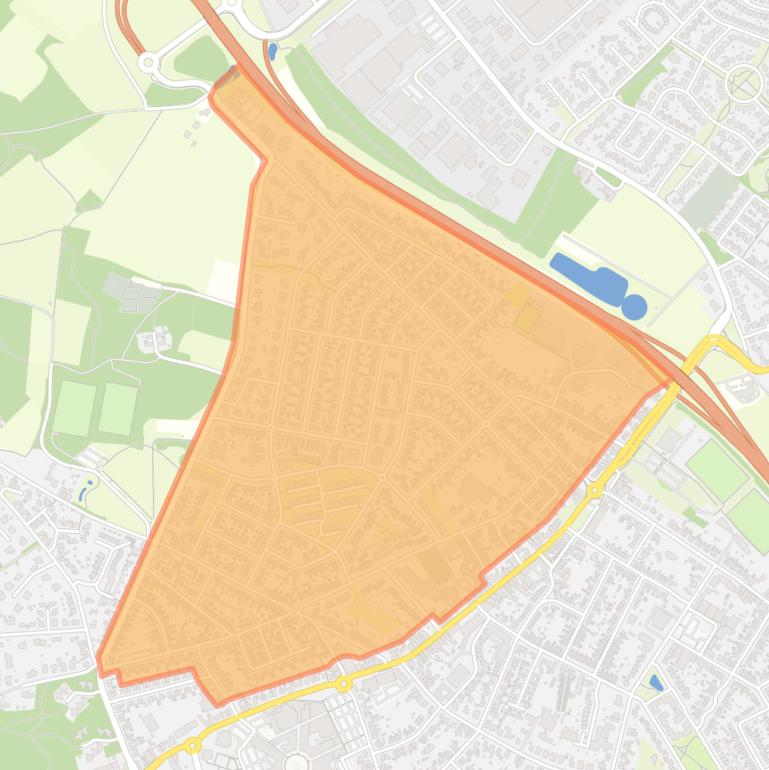 Kaart van de buurt Nieuwenhagerheide.