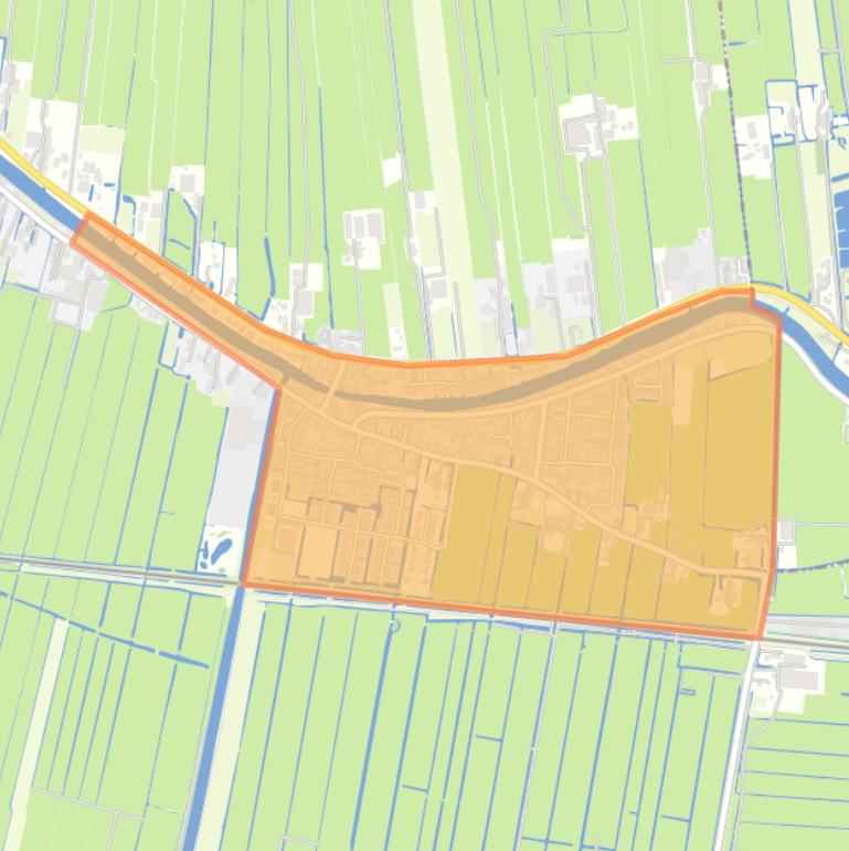 Kaart van de buurt Nieuwerbrug aan den Rijn Kern.