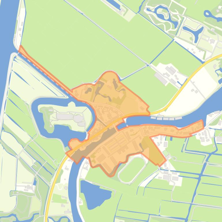 Kaart van de buurt Nieuwersluis.