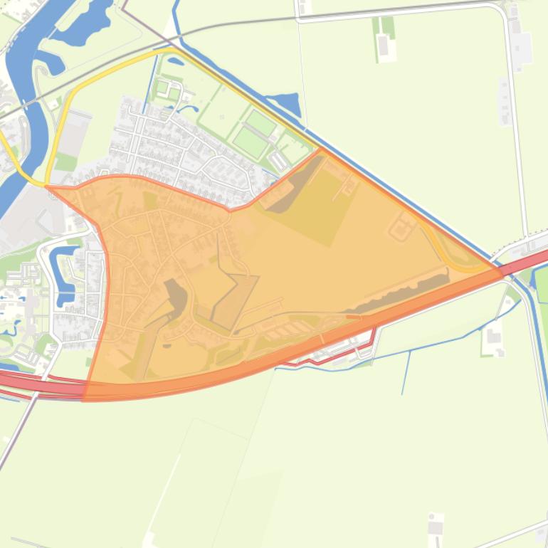 Kaart van de buurt Nieuweschans-Centrum.