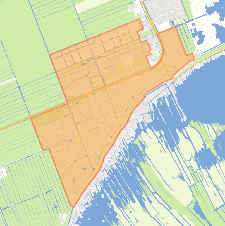 Kaart van de buurt Nieuwkoop.