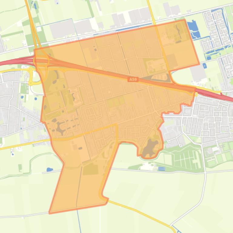 Kaart van de buurt Nieuwkuijk.