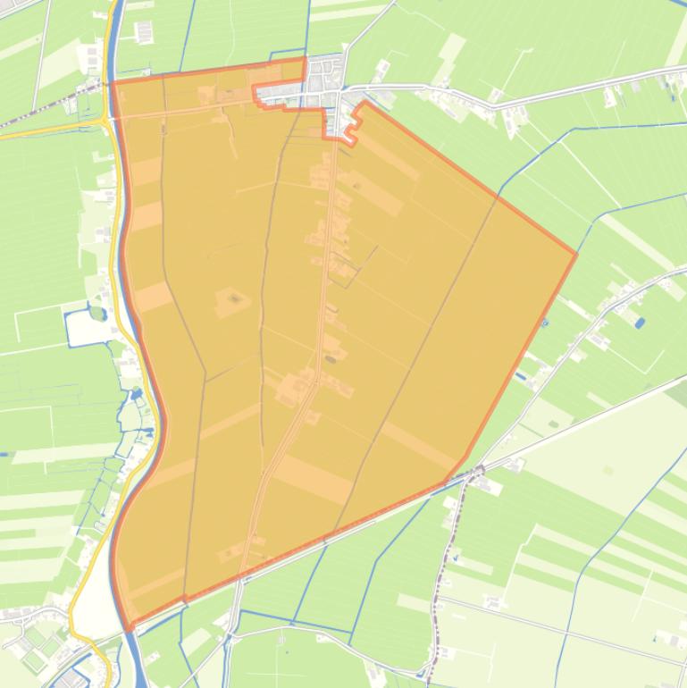 Kaart van de buurt Nieuwland buitengebied west.