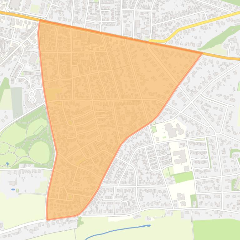 Kaart van de buurt Nieuwland.