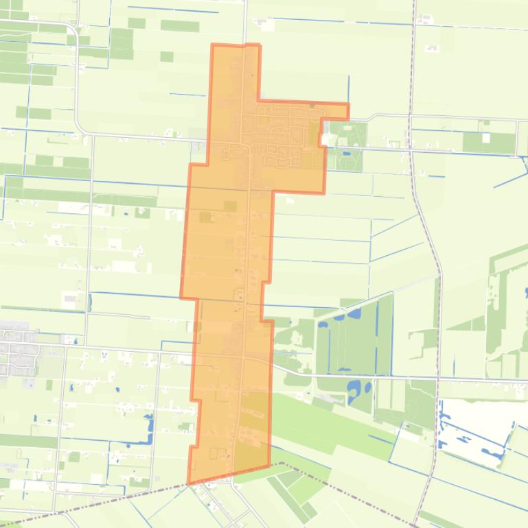 Kaart van de buurt Nieuwlande kern.