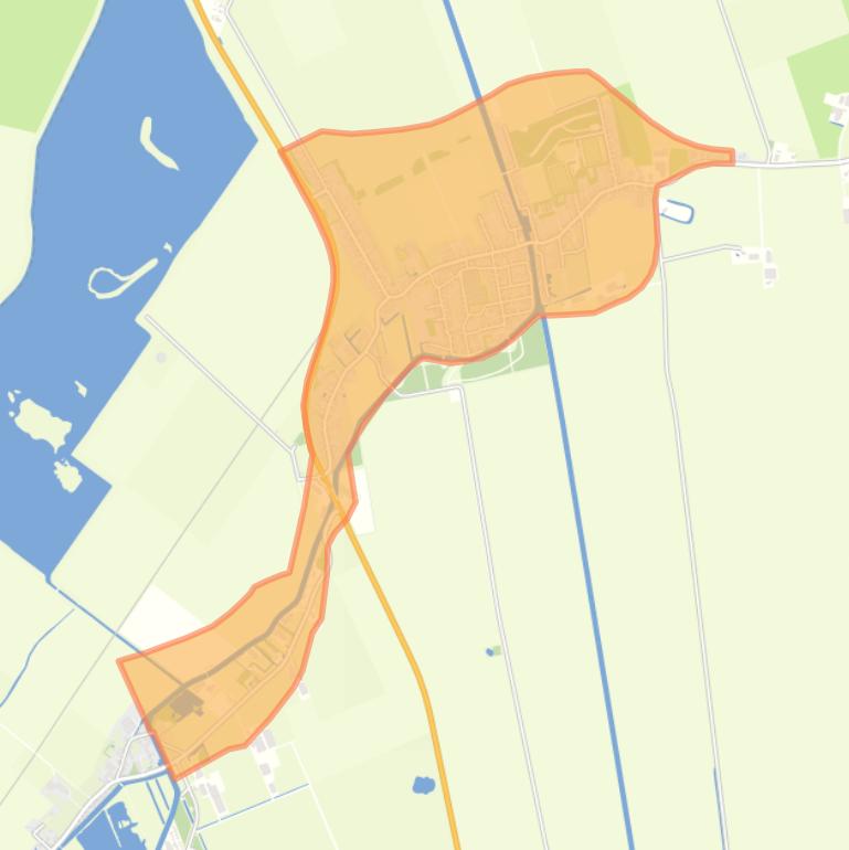 Kaart van de buurt Nieuwolda.