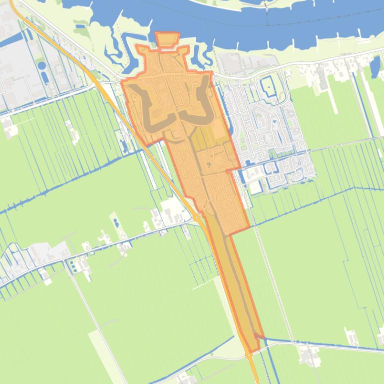 Kaart van de buurt Nieuwpoort-Stad.