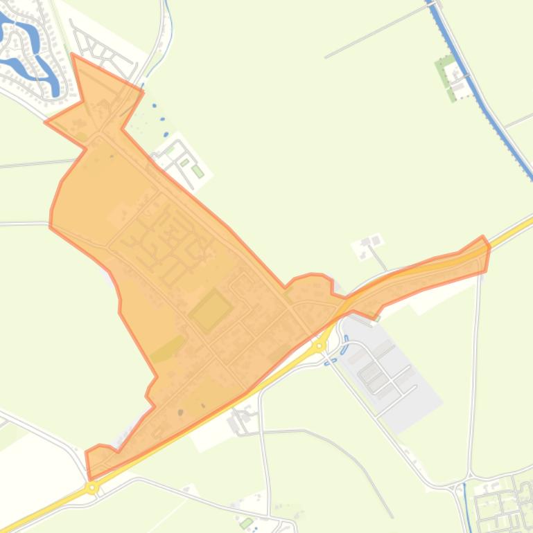 Kaart van de buurt Nieuwvliet.