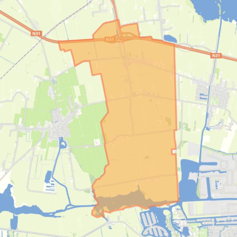 Kaart van de buurt Nijega.