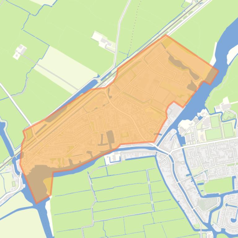 Kaart van de buurt Nijezijl-Roodhem.