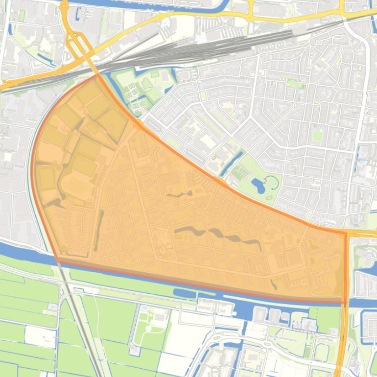 Kaart van de buurt Nijlân.