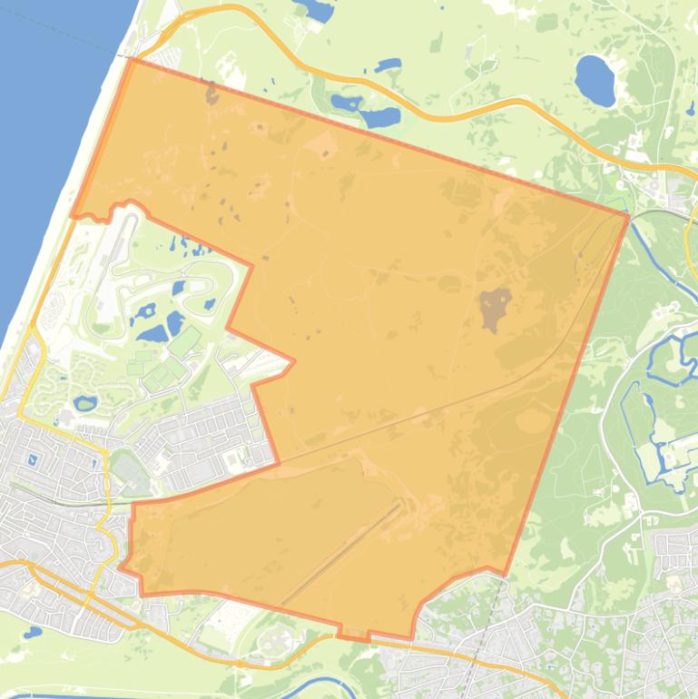 Kaart van de buurt Noord duinen.