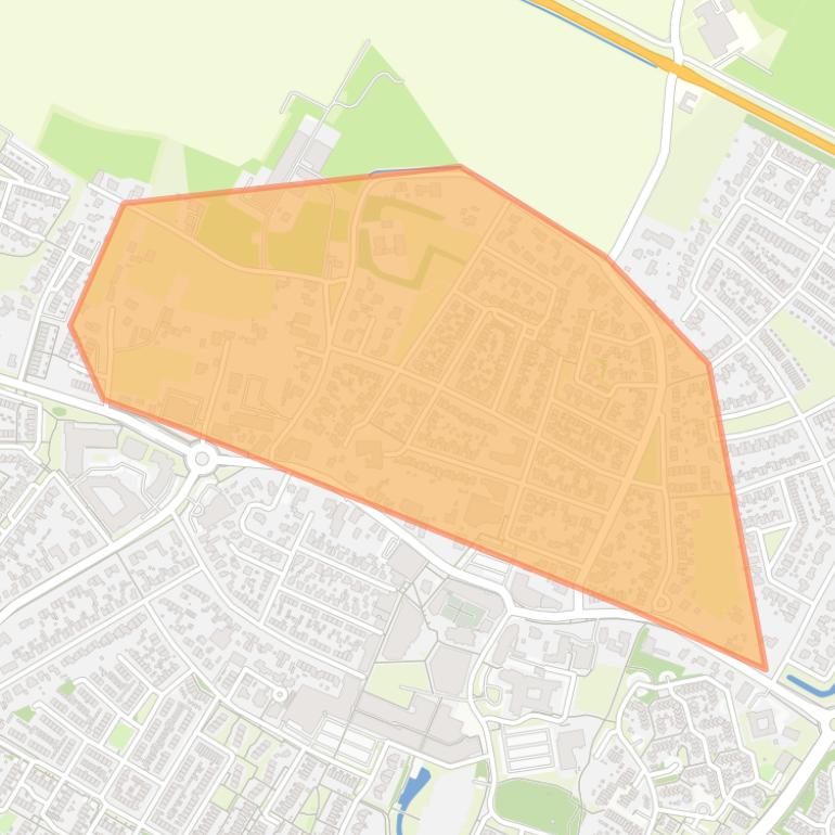 Kaart van de buurt Noord.