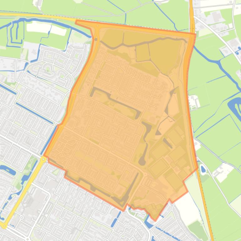 Kaart van de buurt Noord-End.