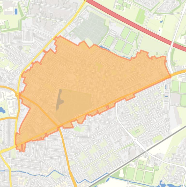 Kaart van de buurt Noord.