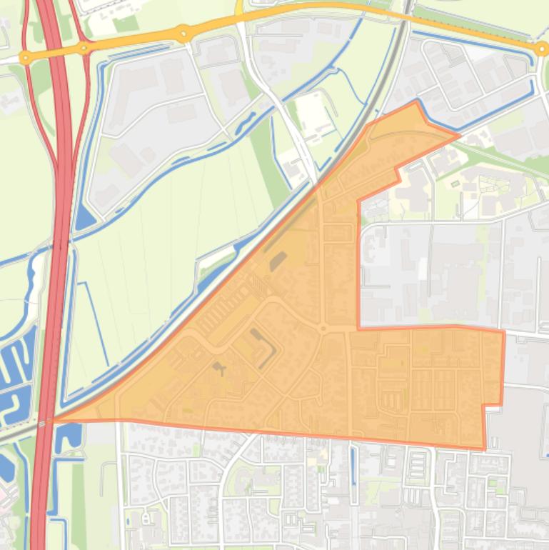 Kaart van de buurt Noord.