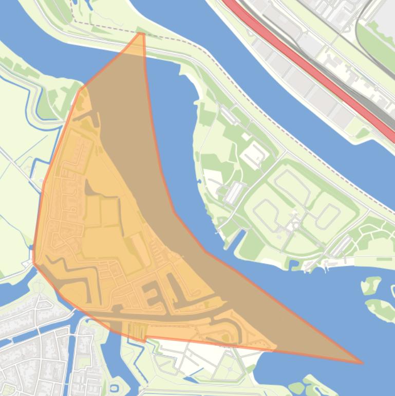 Kaart van de buurt Noord Meeuwenoord.