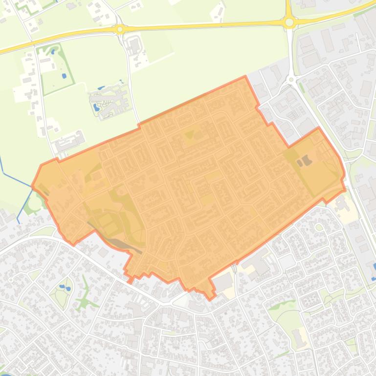 Kaart van de buurt Noord.