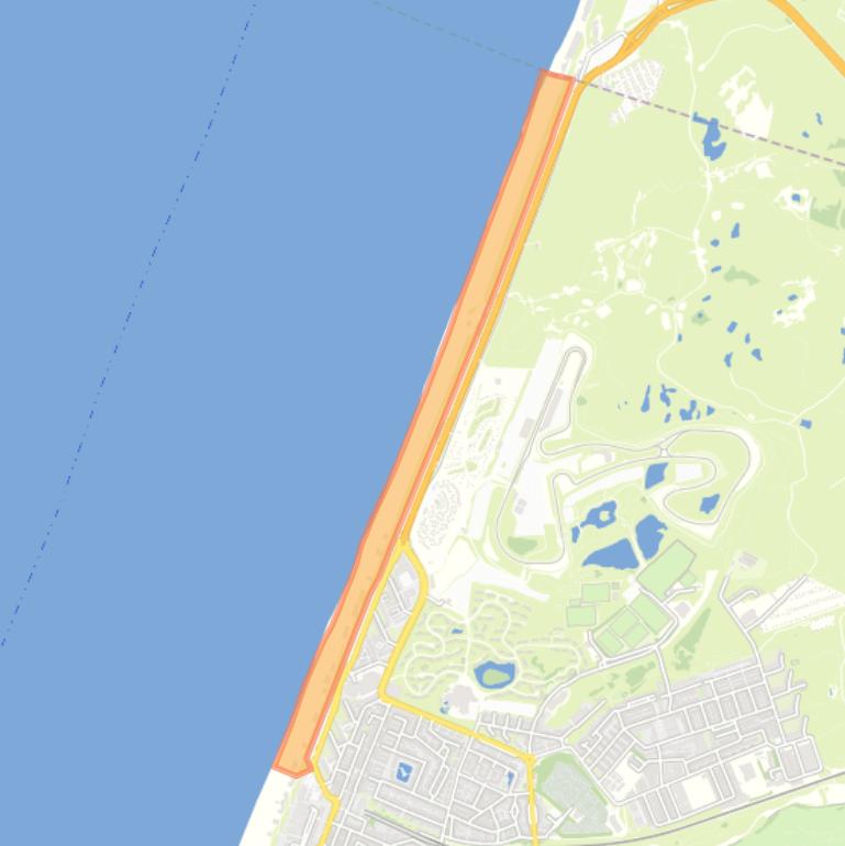 Kaart van de buurt Noord strand.