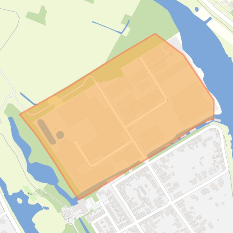 Kaart van de buurt Noord uitbreiding Asperen industrieterrein.