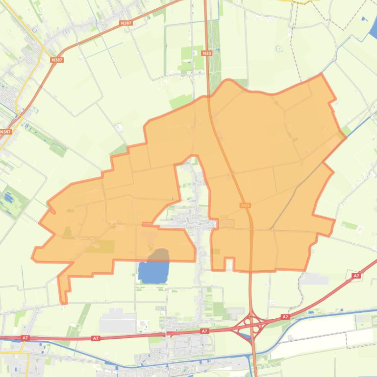 Kaart van de buurt Noordbroek Buitengebied.