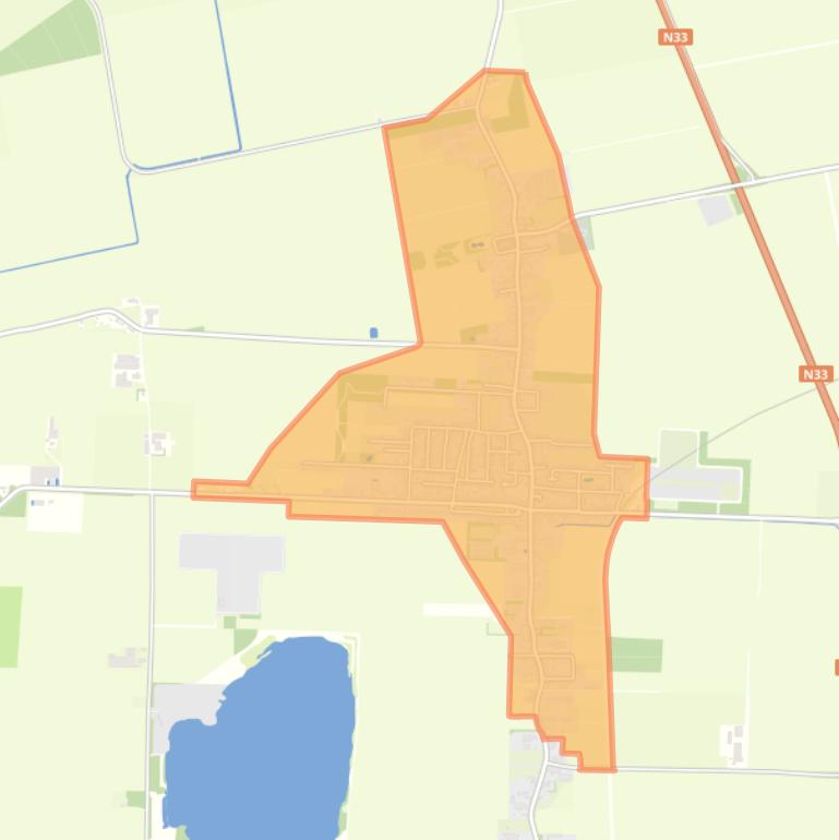 Kaart van de buurt Noordbroek.