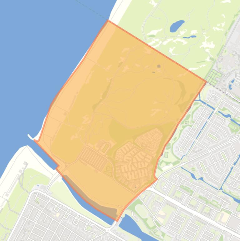 Kaart van de buurt Noordduinen.