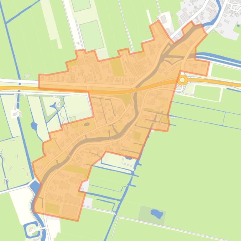 Kaart van de buurt Noordeloos-West.