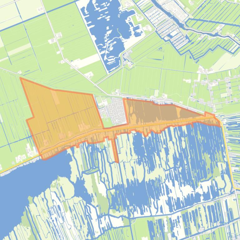 Kaart van de buurt Noorden Lintbebouwing.