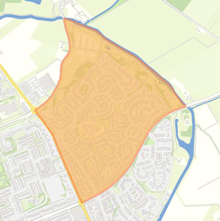 Kaart van de buurt Noorderwaard-Noord.