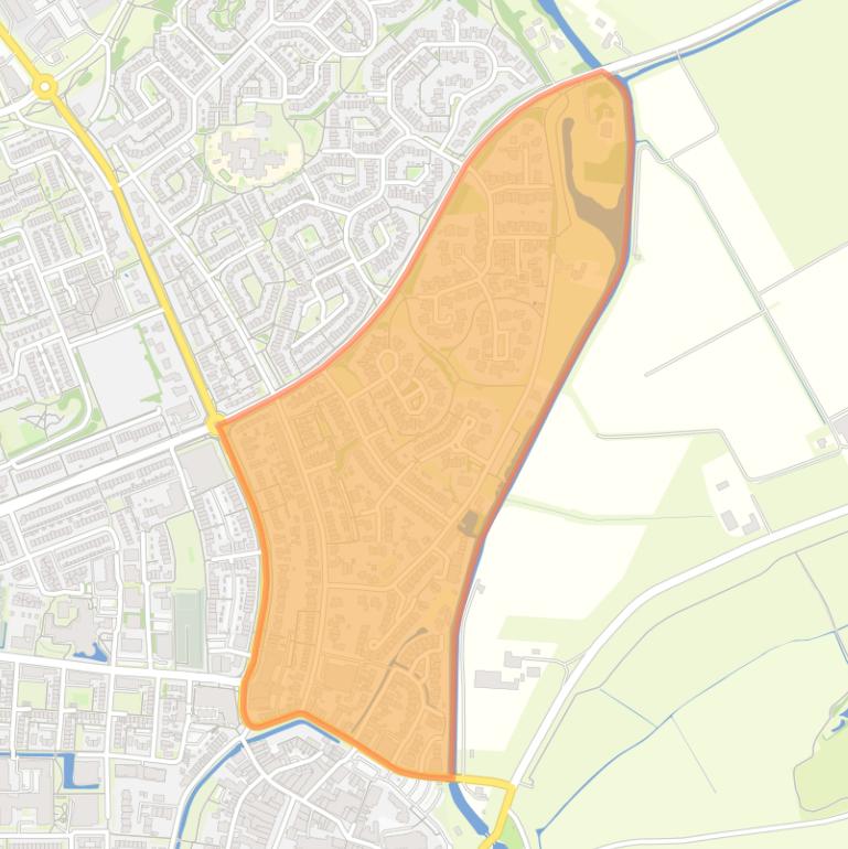 Kaart van de buurt Noorderwaard-Zuid.