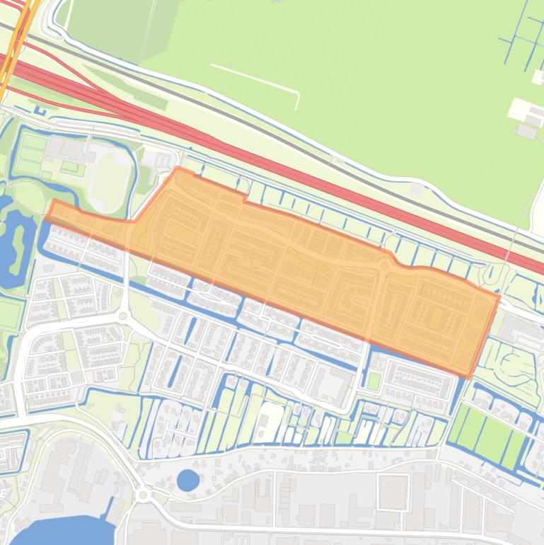 Kaart van de buurt Noordkil Kwartier.