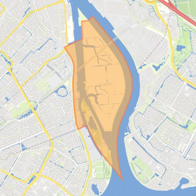 Kaart van de buurt Noordoevers.