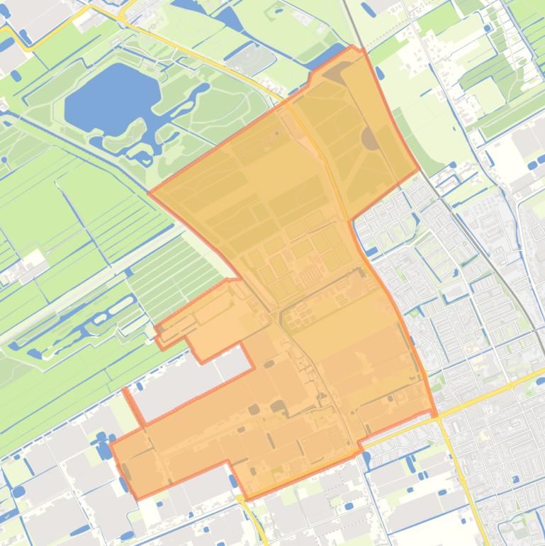 Kaart van de buurt Noordpolder Pijnacker.