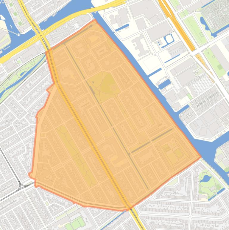 Kaart van de Noordpolderbuurt.