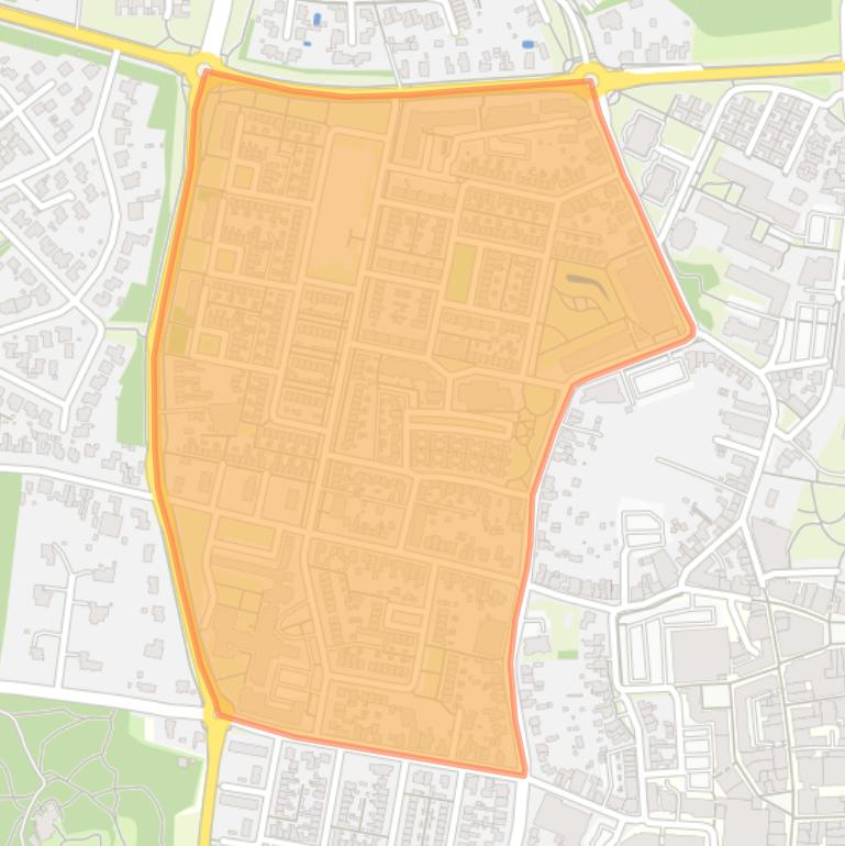 Kaart van de buurt Noordwest.