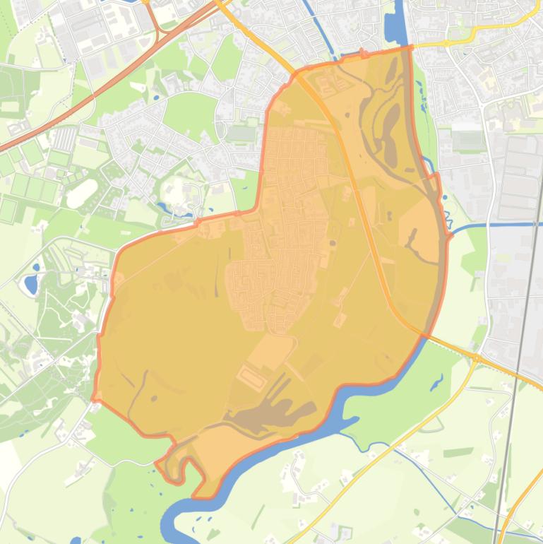 Kaart van de buurt Norden en Hazenbos.