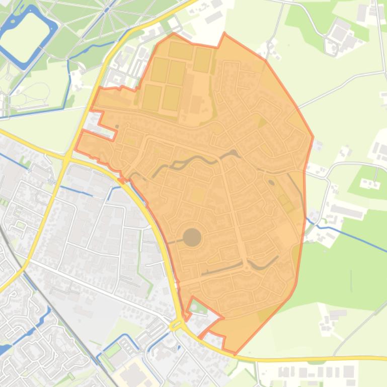 Kaart van de buurt Norschoten.