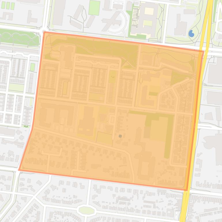 Kaart van de buurt Notre Dame.