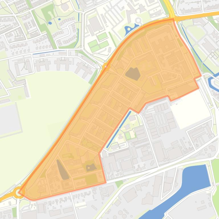 Kaart van de Nude-buurt.