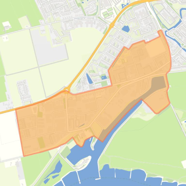 Kaart van de buurt Nudepark Rijnhaven en Industrieweg.