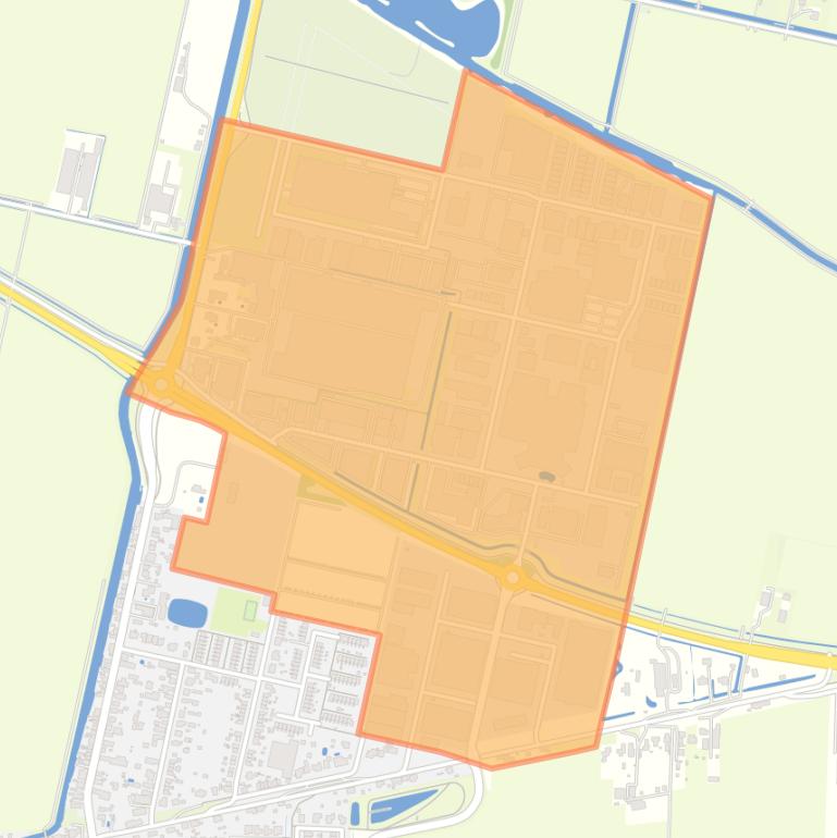 Kaart van de buurt Numansdorp Bedrijventerrein Middelsluis.
