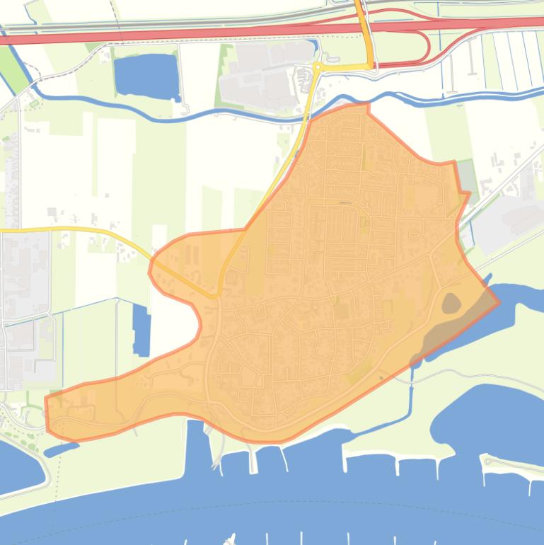 Kaart van de buurt Ochten.