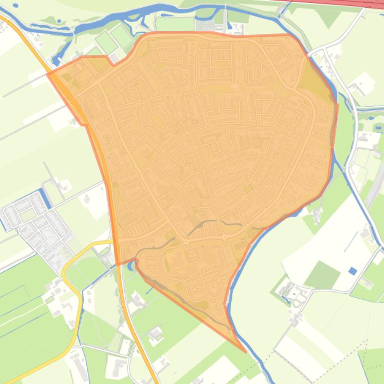 Kaart van de buurt Odijk.