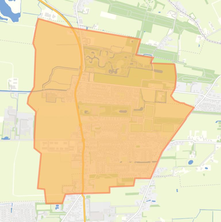 Kaart van de buurt Oentsjerk.