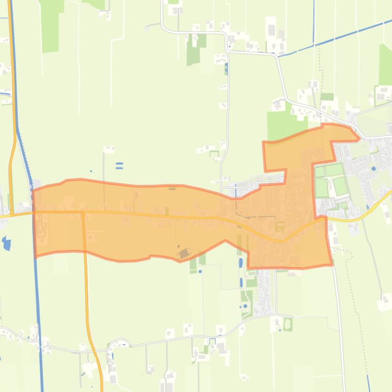 Kaart van de buurt Oldekerk.