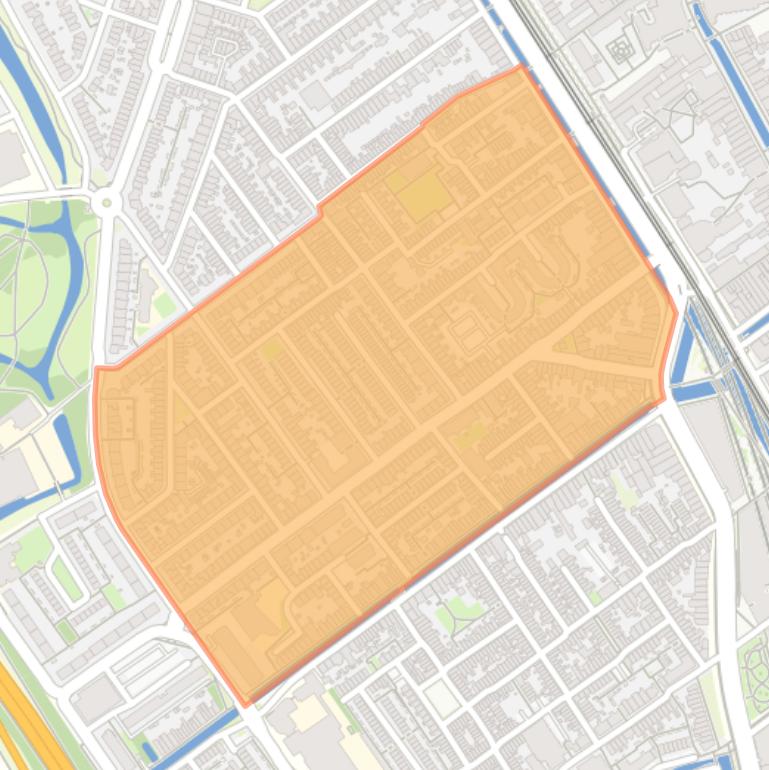 Kaart van de Olofsbuurt.