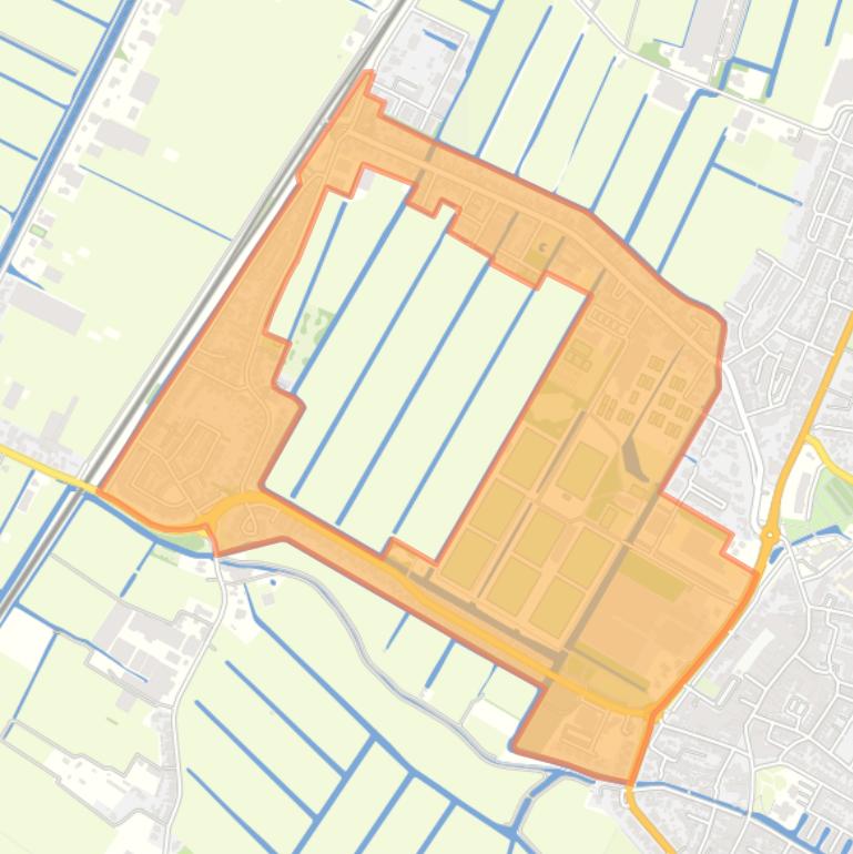 Kaart van de buurt Om de Zanderij.