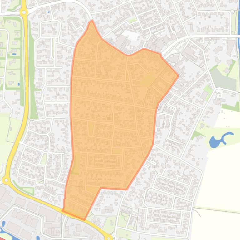 Kaart van de Omgeving Prinsessenbuurt.